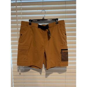 Royal Robbins Men's Active Fit Nylon Cargo Shorts Tan Size 40/7 Belted Quick Dry